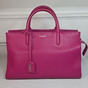 Saint Laurent Grained Calfskin Small Cabas Rive Gauche bag